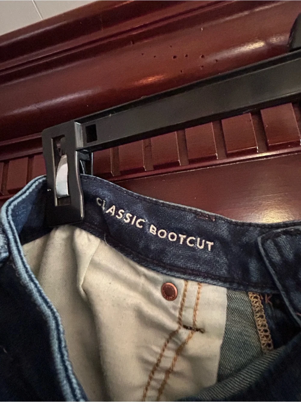 American Eagle Outfitters Men's Bootcut Jeans in Dark Blue